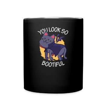 Du siehst so schön aus an Halloween - Tasse einfarbig - Schwarz - Vorne