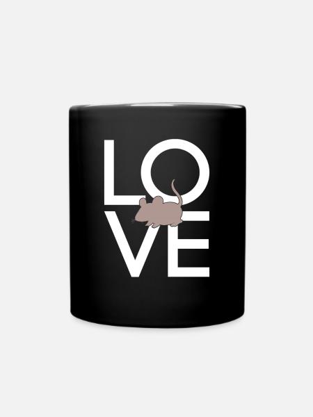 Maus - Tasse einfarbig - Schwarz