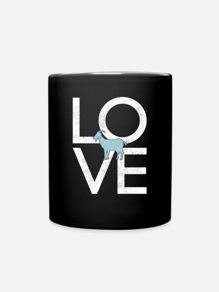 Ziege - Tasse einfarbig - Schwarz