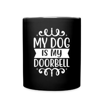 Mon chien est ma sonnette - Mug uni - noir - Devant