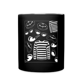 Beatnik Mode Stil 50er 60er Jahre Vintage Retro St - Tasse einfarbig - Schwarz - Vorne