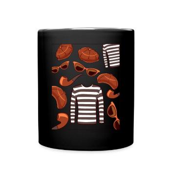 Beatnik Mode Stil 50er 60er Jahre Retro Stil Vinta - Tasse einfarbig - Schwarz - Vorne