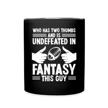Fantasy Football Sunday Booked Championship Team - Tasse einfarbig - Schwarz - Vorne