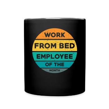 Home Office Spruch - Tasse einfarbig - Schwarz - Vorne