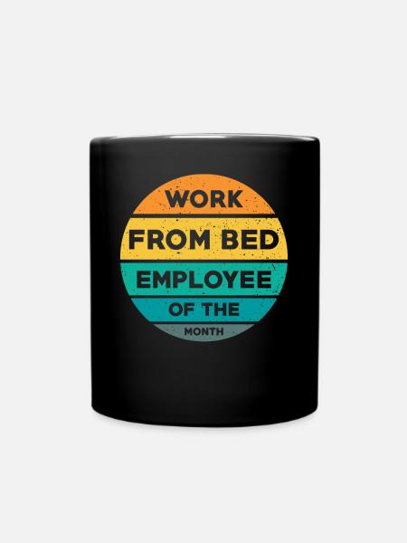 Home Office Spruch - Tasse einfarbig - Schwarz