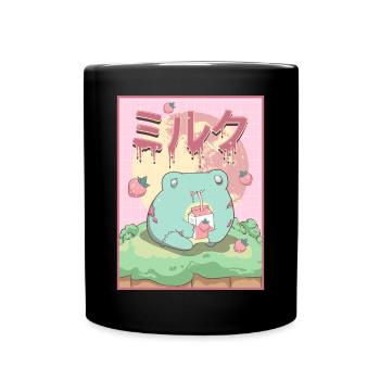 Zombiecore Aesthetic Zombie Kawaii Frog - Full Colour Mug - black - Front
