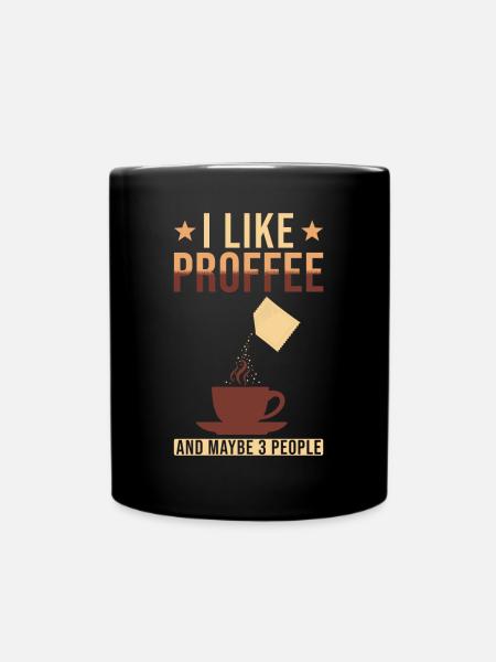 Proffee Disant Protein Coffee Funny Proffee - Mug uni - noir