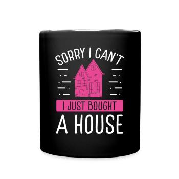 Homeowner Girl Party Couple Moving New House - Full Colour Mug - black - Front