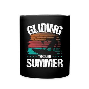 Kitesurf Kiteboard Kite Kiteboarder Vent - Mug uni - noir - Devant