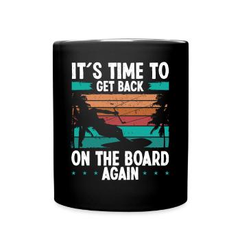 Session de Kitesurf Kitesurfer Wind Kiteboarder - Mug uni - noir - Devant