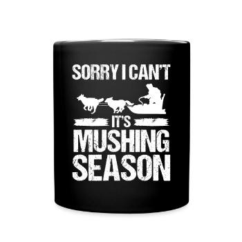 Mushing Season Husky Sled Dog Dog Trail Running - Full Colour Mug - black - Front