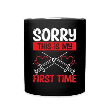 Nurse Funny Cardiac Nurse IV Humor Nursing - Full Colour Mug - black - Front