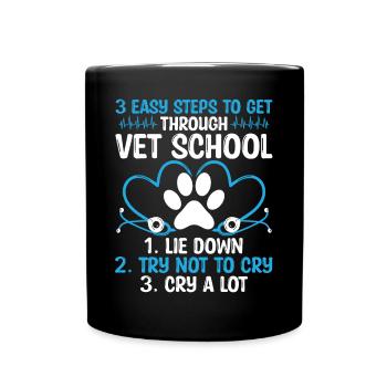 Vet School Graduate Future Vet Tech Student - Full Colour Mug - black - Front