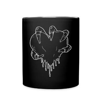 Zombiecore Ästhetische Zombie Skelett Monster Hand - Tasse einfarbig - Schwarz - Vorne