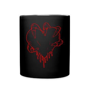 Zombiecore Esthétique Zombie Monster Hand Heart - Mug uni - noir - Devant