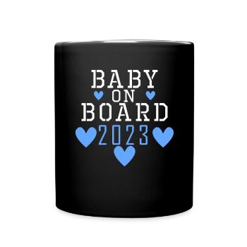 Baby 2023 Son Pregnant 2023 Pregnancy - Full Colour Mug - black - Front