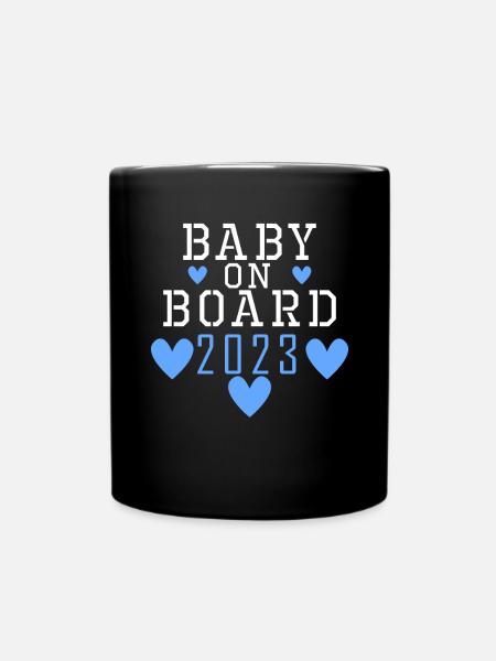 Baby 2023 Son Pregnant 2023 Pregnancy - Full Colour Mug - black