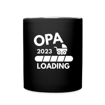 Opa 2023 - Opa werden - Bald Opa Geschenk - Tasse einfarbig - Schwarz - Vorne