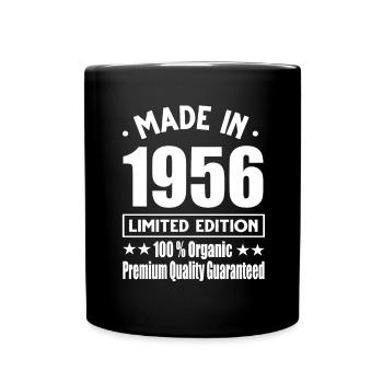 Made in 1956 Vintage Retro Limited Edition - Tasse einfarbig - Schwarz - Vorne