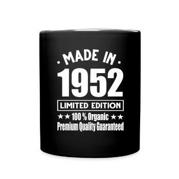 Made in 1952 Vintage Retro Limited Edition - Full Colour Mug - black - Front
