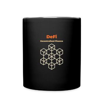DeFi Dezentralisierte Finanzen - Tasse einfarbig - Schwarz - Vorne