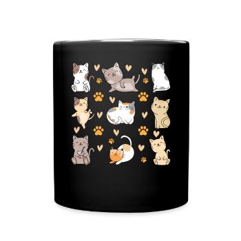 Cats Cute Cat Lovers Cat Owner Vie - Full Colour Mug - black - Front