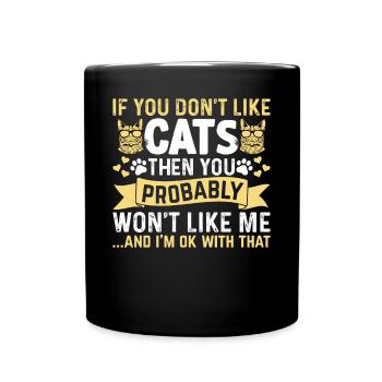 Katzenbesitzer Niedliche Katzenliebhaber Babykatze - Tasse einfarbig - Schwarz - Vorne