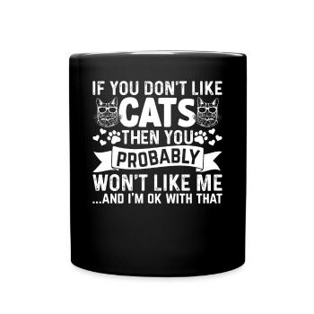 Katzenbesitzer Katzenliebhaber Babykatzen I Niedli - Tasse einfarbig - Schwarz - Vorne