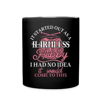 Nähen Häkeln Quilting Stricken - Tasse einfarbig - Schwarz - Vorne