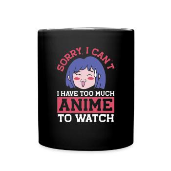 J’ai regardé trop d’anime - Mug uni - noir - Devant