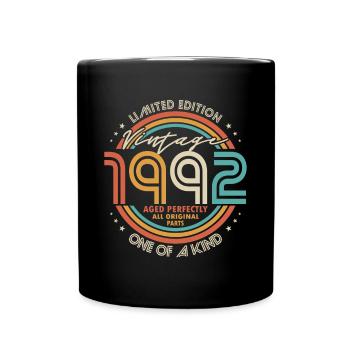 30ème anniversaire millésime 1992 Vieilli parfaitement - Mug uni - noir - Devant
