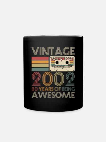 20ème anniversaire vintage 2002 Être génial - Mug uni - noir