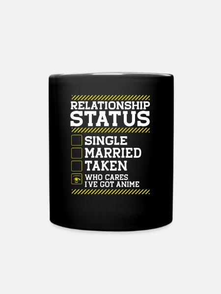 Beziehungsstatus - Tasse einfarbig - Schwarz
