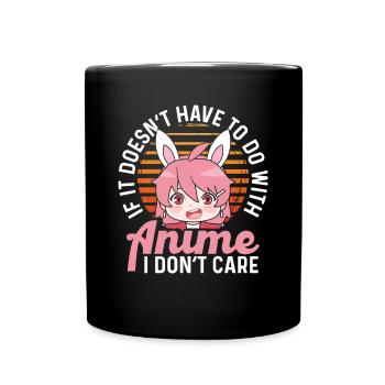 Eat sleep Anime - Tasse einfarbig - Schwarz - Vorne