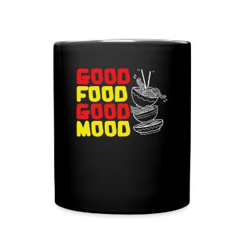 Gutes Essen - Tasse einfarbig - Schwarz - Vorne