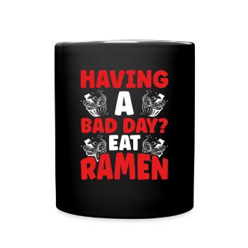 Eat Ramen Noodles - Full Colour Mug - black - Front