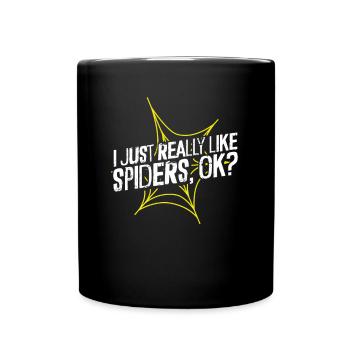 I just like spiders very much - Full Colour Mug - black - Front