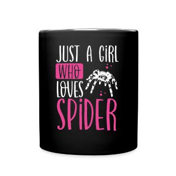 Just a girl who loves spiders - Full Colour Mug - black - Front