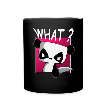 Quoi? drôle de panda, dictons drôles, chemise - Mug uni - noir - Devant
