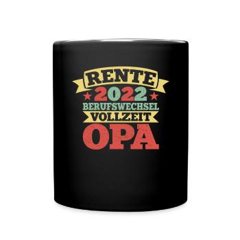 Lustiger Ruhestand Spruch Rentner Opa Großvater - Tasse einfarbig - Schwarz - Vorne