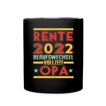 Lustiger Ruhestand Spruch Rentner Opa Großvater - Tasse einfarbig - Schwarz - Vorne