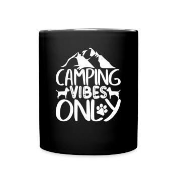 Wandern Natur Outdoor Berge - Tasse einfarbig - Schwarz - Vorne