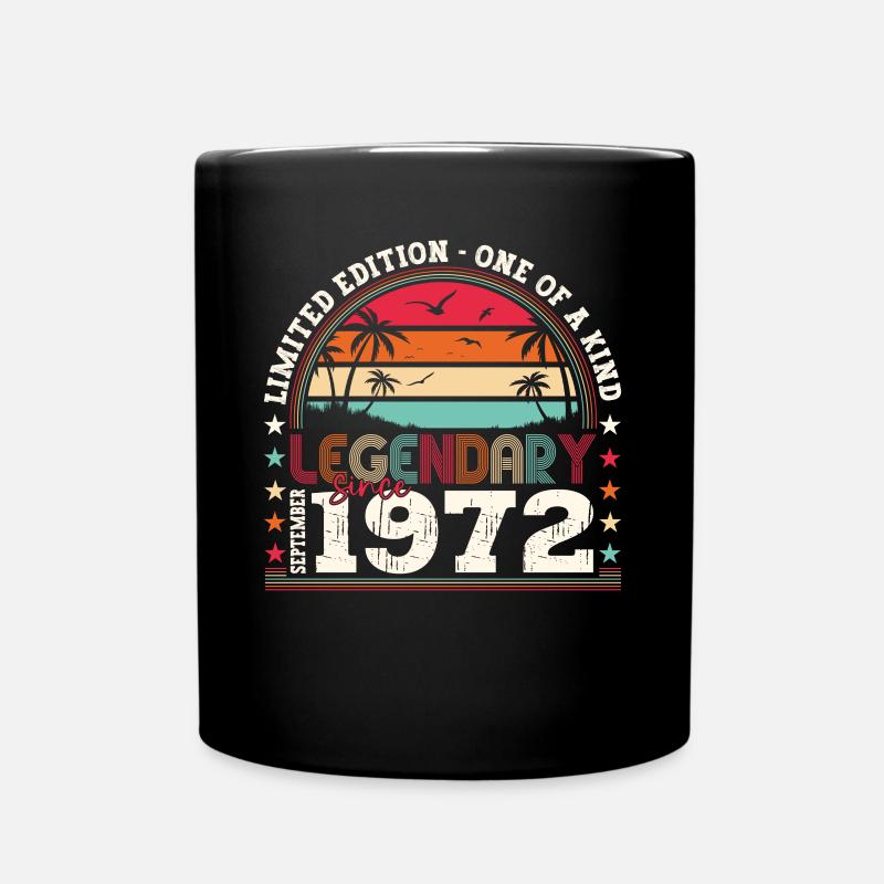 Légendaire cadeau du 50e anniversaire de septembre 1972 - Mug uni - noir