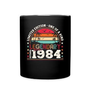 Légendaire cadeau du 38e anniversaire de septembre 1984 - Mug uni - noir - Devant