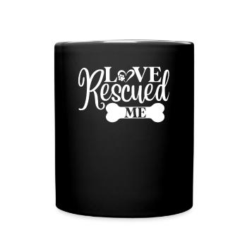Love saved me dogs - Full Colour Mug - black - Front