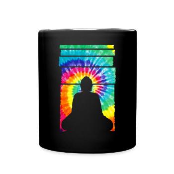 Bouddha Busshisme Statue de Bouddha - Mug uni - noir - Devant