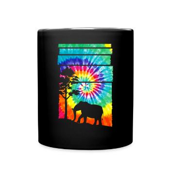 Afrique Safari Éléphant - Mug uni - noir - Devant