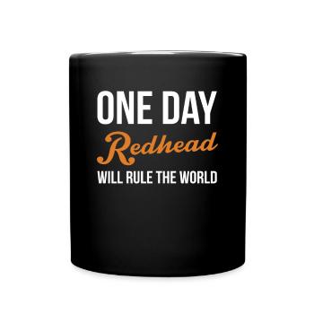 Un jour, Roux gouvernera le maillot mondial - Mug uni - noir - Devant