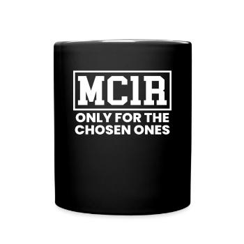 MC1R Uniquement pour la chemise des élus - Mug uni - noir - Devant