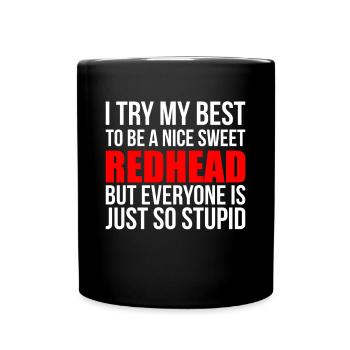Cadeau de définition de chemise rousse - Mug uni - noir - Devant